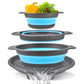 🎉 LIMITED TIME 50% OFF! Gevoli Collapsible Colanders 3-Pack Sturdy Kitchen Strainer Set, Compact with Over-Sink Self-Drainage Base, 3 Sizes (3QT, 4QT, 5QT) for Dinner Prep (Patent Pending, White)