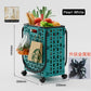 Foldable practical shopping cart with wheels - foldable shopping cart with wheels for pushing