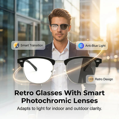 Blue Light Blocking Half-Rim Glasses
