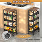 🔥Slim 5‑Tier Rolling Utility Cart with Lockable Wheels & Wooden Top, Narrow Gap Storage Organizer for Bathroom, Laundry Room & Small Kitchen