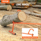 🔥VEVOR 46.5in Carbon Steel Log Lifter - Heavy-Duty Durable Construction Outdoor Forestry Tool, 48in Long Handles for Reach, Adjustable Iron Hook, Rubber Grip, Roller, Fits 15in Dia Logs, Reduces Back Strain, Assembly Required, Extends Lifespan