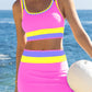 🏖️Vacation Sale 56% OFF💃Color Contrast Patchwork Nylon Sporty 3 Piece Bikini Sets
