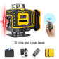 High-tech laser level ⚡ Variable frequency beam with no scattering 🎯 Touchscreen adjustment for thicker lines, remote control operation, bright screen – a construction site essential 🛠️