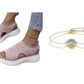 👡50% OFF NOW ! 💐 Women's Breathable Knit Platform Sandals – Air-permeable knit upper, cushioned sole & lightweight comfy summer footwear ✨