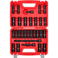 43‑Piece 3/8″ Drive Extended Hex Socket Set – Impact Socket Kit for Pneumatic & Electric Wrenches, CR‑MO Steel, with Extension Bars, Universal Joint & Storage Case