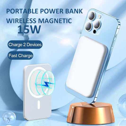 🥳2026 HOT SALE🥳💞50K+ SOLD!💎🔋 50% OFF! 15W Fast Magnetic Power Bank – Wireless charging at full speed! Snaps on & powers up your phone effortlessly. ⚡🧲