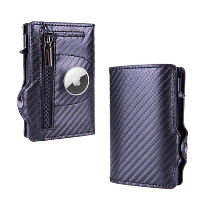 ✨Magnetic Flip Metal Pop Up Card Holder Compatible With AirTag Tracker, RFID Blocking Wallet With Money Clip & 10 Card Slots, Lightweight Daily Card Organizer Packaged In Gift Box For Men Holiday Gifting