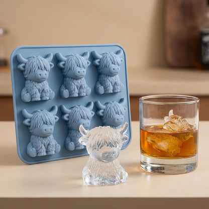 ⏳Last Day Special Price ￡9.99!!🐮 Mini Highland Cow Ice Cube Mold – Cute 3D Ice for Drinks, Parties & Gifts– UK Ready! 🇬🇧