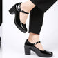👠🖤 Women's Mary Jane Chunky Heel Shoes – 50% OFF! 7CM heel, round toe, ankle strap – elegant & versatile for formal & business wear. 💼