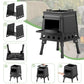 🔥Portable Wood Burning Rocket Stove | 16 Vent Holes Efficient Burn | Outdoor Wood Stove | Foldable Camping Cooker