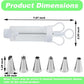 📢📢50% OFF !! ⏰1Set Stainless Steel Cake Decorating Gun Kit with 6 Icing Nozzles - Cupcake Injector Piping Set for Cake & Deviled Egg Decoration, Pastry Icing Tools kitchen gadgets