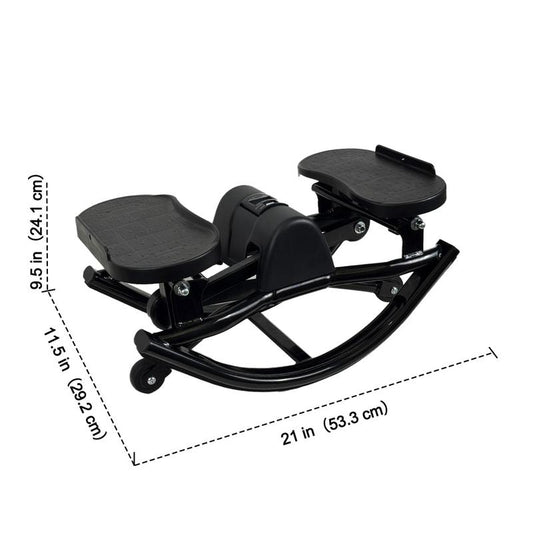 ⌛【Hot Deal】3D Rocking Stepper Ski Machine for Home - Gravity Resistance Side-to-Side Stepper, Low Impact Full Body Workout, 150kg Capacity, Compact Indoor Exercise Machine with Display, Free Shipping Over £30