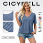 🏖️Summer Cool Deal: ONLY ￡16.99!💃Women's Half Sleeve V-Neck Top with Patchwork Hem