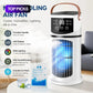 🏆LAST DAY SALE 50% OFF🔥Mist Humidifier Cold Fan, Air Cooler, 9 Speed Settings + Three-Hole Spray, 8-Hour Timer,