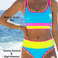 🏖️Vacation Sale 56% OFF💃Color Contrast Patchwork Nylon Sporty 3 Piece Bikini Sets