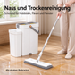 🔥Hot Sale🔥Joybos Flat Mop & Bucket Set | Wet Dry Floor & Window Cleaner, 2 Microfibre Heads