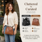 💖HOT SALE🎉✨Vintage Kiss-Lock Bag – 2-in-1 Carry & Organized