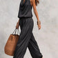 🏆LAST DAY SALE 50% OFF🔥Elegant Aesthetic Women's Two-Piece Set Outfit, Sleeveless Backless Top with Pleated Neckline, Casual Pants, New Arrival Fashion Wear