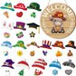 🐇 Easter Sale: 50% Off!!💥 Highland Cow Sign – Interchangeable Welcome Sign with Magnets, Removable Hats, Cute Cattle for Hanging