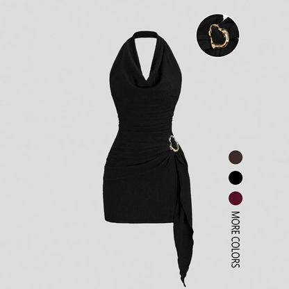 💐50% OFF ! Side Drape Bodycon Dress – Elegant Detail, Feminine Silhouette 🌸💃【Limited Offer】