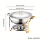 Garvee Round Professional Stainless Steel Chafing Dish 5QT Round Buffet Server & Warmer Rust Resistant Casserole Cooking Container