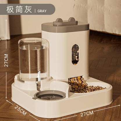 2‑in‑1 Gravity Pet Feeder & Waterer – Anti‑Clog, Filtered Bowl, for Cats & Small Dogs