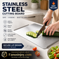 ⏳🔥LIMITED-TIME 50% OFF! ⏰Must‑Have Cooking Tool！🥩🥦Safer, Cleaner & More Convenient!💥304 Stainless Steel Cutting Board