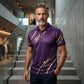 Abstract Print Men's  Shirt, Short Sleeve Slim-Fit Top, Graphic Pattern, Unlined, Plain Surface, Made in Mainland China