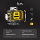High-tech laser level ⚡ Variable frequency beam with no scattering 🎯 Touchscreen adjustment for thicker lines, remote control operation, bright screen – a construction site essential 🛠️