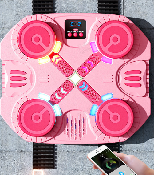 📢📢50% OFF !! ⏰Music Boxing Machine for Kids & Adults - Wall Punching Pad with Lighting, 9-Speed Bluetooth Boxing Game with Gloves, Wall Mounted Exercise Equipment
