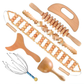 12 Rollers Curved Wooden Massage Stick
