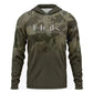 Men's Camouflage Fishing Hoodie - UPF 50 UV Protection, Fast-Drying Polyester, Breathable Men's Professional Sports Top for Water Activities, Fast-Drying Polyester Men's Fishing Tops