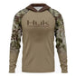 Men's Camouflage Fishing Hoodie - UPF 50 UV Protection, Fast-Drying Polyester, Breathable Men's Professional Sports Top for Water Activities, Fast-Drying Polyester Men's Fishing Tops