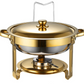 Garvee Round Professional Stainless Steel Chafing Dish 5QT Round Buffet Server & Warmer Rust Resistant Casserole Cooking Container
