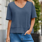 🏖️Summer Cool Deal: ONLY ￡16.99!💃Women's Half Sleeve V-Neck Top with Patchwork Hem