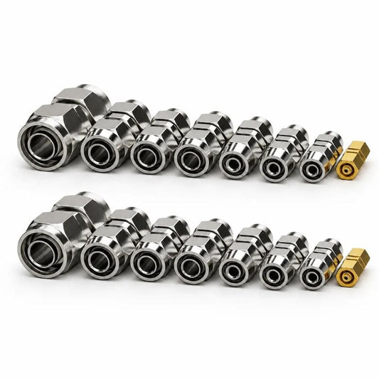 Heavy Duty Truck/RV Pneumatic Air Line Fittings Set (7pcs)