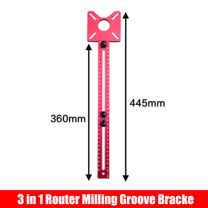 🎁2026 New Arrivals 50% OFF💥3-in-1 Router Milling Groove Bracket – Adjustable, Inch/cm Scales, Modular Design 🛠️