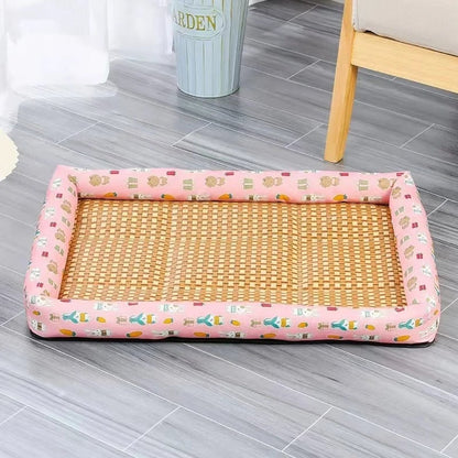 ☀️Limited Discount 50% Off🎁!! - Ice Rattan Cooler Bed for Cats/Dogs