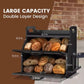 Acehome 2-Tier Bamboo Bread Box for Kitchen Counter