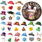 🐇 Easter Sale: 50% Off!!💥 Highland Cow Sign – Interchangeable Welcome Sign with Magnets, Removable Hats, Cute Cattle for Hanging