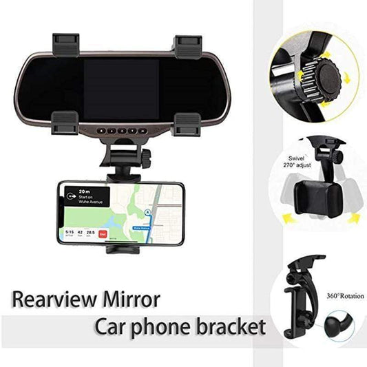 📱🚗 Rearview Mirror Phone Holder – 50% OFF! Secure Grip, Clear View, Easy Install – Perfect for Navigation & Hands-Free Calls. 🔥✨