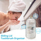 🏆 Last Day Special Price £16.99! 🌸 Sliding Lid Toothbrush Organiser – Wall-Mounted, Dustproof & Perfect for Small British Bathrooms & En-Suites 🏠