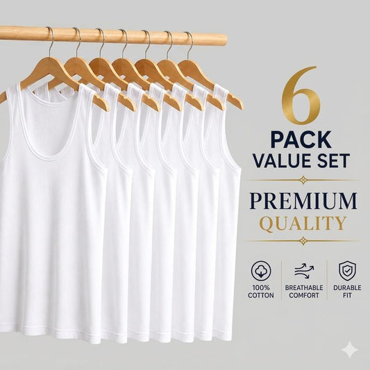 💪👕 6-Pack Men's Breathable Athletic Tank Tops – 60% OFF! Ultra-soft, lightweight, ribbed texture – gym & everyday staples. 🔥✨