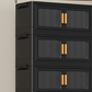 🔥Classic Rectangular 1-Piece Home Supply Single-Layer Stackable Visible Storage Organizer - No Assembly Required, Mobile Rolling Wheels, Multifunctional Cabinet for Toys - Space-Saving for College Dorm Essentials