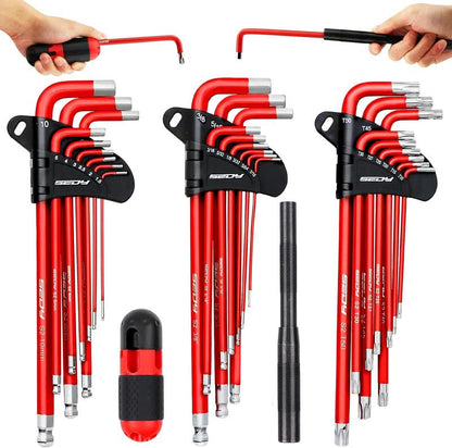 🔧⚡ 30-Piece Long Arm Hex & Torx Key Set – 50% OFF! Ball end, grip handle, T-handle & extension bars – SAE & Metric complete. 💪