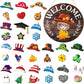 🐇 Easter Sale: 50% Off!!💥 Highland Cow Sign – Interchangeable Welcome Sign with Magnets, Removable Hats, Cute Cattle for Hanging
