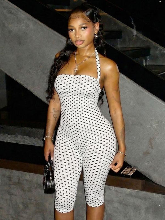 🏆LAST DAY SALE 50% OFF🔥Polka Dot Halter Bodycon Pants
