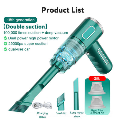 🔥50% off🚗 Wireless car vacuum cleaner – powerful suction & 45 min battery 🚗💨