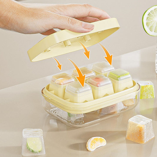 🏆LAST DAY SALE 50% OFF🔥Mini ice cube tray with 6 compartments, food-safe and easy to remove