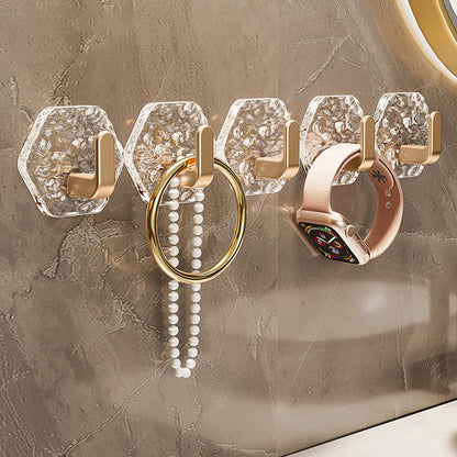 5PCS Punch-Free Ripple Wall Adhesive Hooks